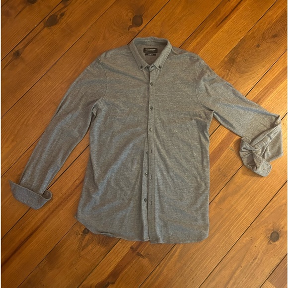 Denim & Flowers Slim Fit, Stretch KNIT Button Down XL - Picture 1 of 4